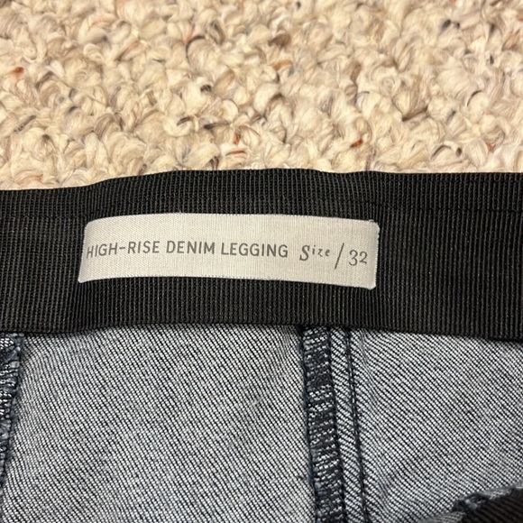 Anthropologie Pilcro and the Letterpress High Rise Denim Leggings Pull On Sz 32 - Picture 2 of 9